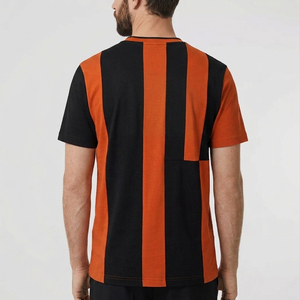 T-shirt pour homme Regal Three, noir et jaune contrasté, col rond, manches courtes, vêtements décontractés pour homme, t-shirt imprimé, coupe classique pour homme - Product Image 5