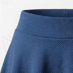 Minifalda de Mujer, Corte en A, Color Sólido, Cintura Elástica, Diseño Plisado, Cómoda, Tela de Spandex y Poliéster, para Todas las Temporadas - Product Image 4