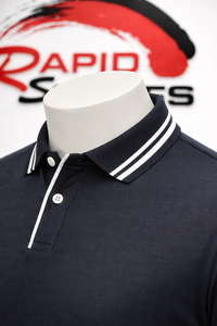 Polo à manches longues pour homme de haute qualité – Polo décontracté en tissu gaufré respirant pour l'automne et l'hiver - Product Image 2