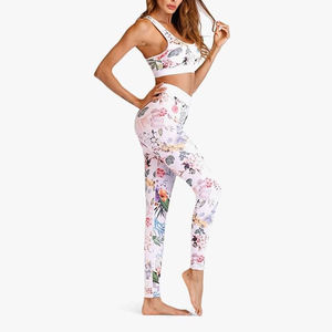 Ensemble de leggings de yoga 2 pièces pour femmes, taille haute, sans coutures, respirant, écologique, pour fitness et course à pied (OEM & ODM) - Product Image 2
