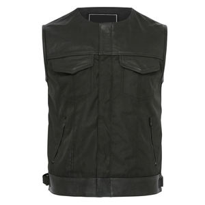 Chaleco de Seguridad para Motociclismo de Cuero Vacuno Premium, Personalizable, Resistente al Agua y al Viento, Tallas Grandes - Product Image 1