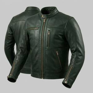 Chaqueta negra para hombre, chaquetas para hombre, chaqueta de cuero para motocicleta, equipo de motociclista, acabado mate, abrigo protector. - Product Image 6