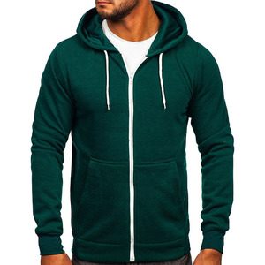 Sudaderas con capucha y cremallera para hombre, estilo nuevo, mezcla de algodón básico, buena calidad, chaquetas para hombre - Product Image 4