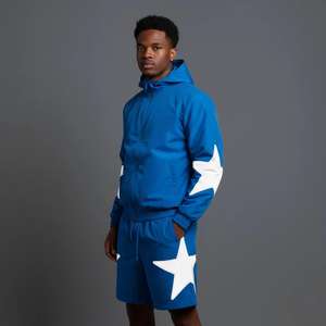 Ensemble court coupe-vent fonctionnel avec fermeture éclair, léger, en nylon uni pour homme, tenue de sport décontractée d'été - Product Image 4