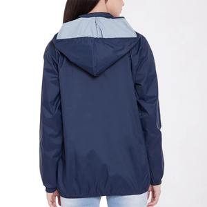 Veste coupe-vent imperméable personnalisée avec logo pour femmes, col montant, grande taille, veste coupe-vent d'extérieur - Product Image 2