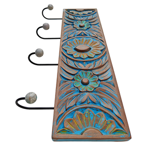 Smart Art Wood Carving MDF Wood Carved <b>Wall</b> <b>Hooks</b> for Clothing Eco Friendly Handmade Modern <b>Wall</b> Decor <b>Key</b> Racks Engineered Wood - Product Image 5