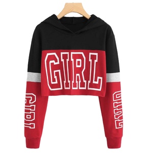 เสื้อฮู้ดกีฬาแบบตัดสำหรับผู้หญิง,เสื้อครอปสีเปล่าตามสั่ง - Product Image 1