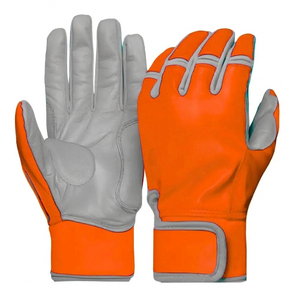 Gants de frappeurs blancs et bleus pour adultes, unisexes, en cuir respirant, à enfiler, en tissu tricoté pour l'entraînement - Product Image 2
