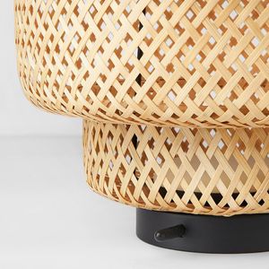 Natural Handmade Bamboo Lantern Lamp | Rustic <b>Bedside</b> Decorative Night <b>Light</b> - Product Image 4
