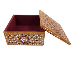 Handcrafted MDF Jewellery <b>Box</b> Geometric Mosaic <b>Trinket</b> Storage <b>Box</b> Decorative Keepsake Gift <b>Box</b> Vintage Home Decor - Product Image 6