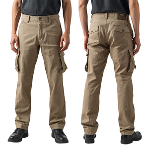 Men's Breathable Waterproof Solid <b>Long</b> <b>Canvas</b> Hardshell Pants Zipper Front Regular Fit Customized Color Logo Customized Adults - Product Image 2