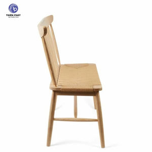 Solid Ash Wood Spindle <b>Bench</b> with Handwoven Seat Rustic Dining <b>Bench</b> <b>for</b> Kitchen & Living Room - Product Image 3