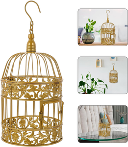 Antique Gold Metal <b>Decorative</b> <b>Bird</b> <b>Cage</b> Vintage Ornate Hanging Metal Birdcage Home Decor Metal <b>Bird</b> <b>Cage</b> Handcrafted Metal <b>Bird</b> - Product Image 5