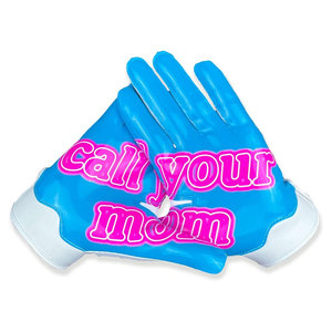 Guantes de Receptor de Fútbol Americano de Cuero Genuino, Compatibles con Pantalla Táctil, Dedos Completos, Palma con Impresión Personalizada, Agarre Superior - Product Image 1