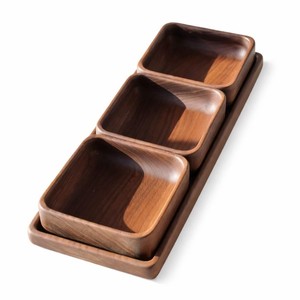 Juegos de tazones para servir con bandeja, en oferta, decoración de cocina, tazones de madera para salsas, recipientes para condimentos - Product Image 6