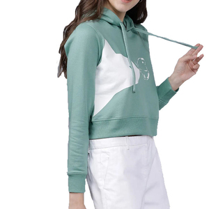 Custom Casual Women Crop Pullover Cat Print Hoodie Heavyweight Breathable Fabric <b>Cropped</b> Hoodie Casual Pullover Hooded <b>Top</b> - Product Image 4
