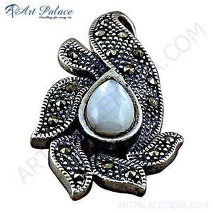 Colgante de plata con perlas de piedras preciosas de Festival tradicional, joyería de plata de ley 925 - Product Image 1