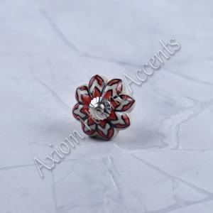 Beautiful Handpainted Ceramic <b>Knobs</b> in Turquoise for Cabinets and <b>Dresser</b> Drawers by Axiom Home Accents - Product Image 4