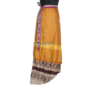 New 100 Ways to Wear Magic <b>Wrap</b> Vintage India Silk 38" Sari Silk Multi Wear <b>Wrap</b> <b>Skirts</b> Halter Sarong Bohemian Magic <b>Wrap</b> <b>Skirt</b> - Product Image 4