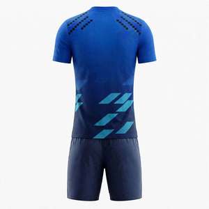 <b>STAR</b> SPEED Men's Soccer Jersey Set <b>Light</b> Blue Plain Dyed Short Sleeve Waterproof Breathable Eco-Friendly Polyester Uniform - Product Image 2