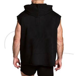 Camisetas sin mangas con capucha para hombre, para entrenamiento, culturismo, deportivas, estilo stringer, con corte muscular, sudaderas sin mangas para gimnasio - Product Image 5