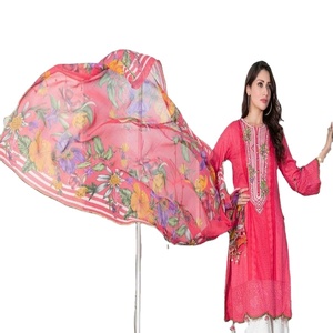 ชุดสนามหญ้า3ชิ้นพร้อมลายปักสำหรับผู้หญิงโดย Tawakkal Volume Eshal ปากีสถานคอลเลกชันฤดูร้อน - Product Image 1