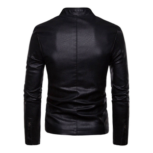 Blouson Bomber Homme Décontracté en Toile Écologique de Qualité Supérieure, Coupe Slim, Fermeture Éclair Frontale, Couleur Unie, Service OEM - Product Image 2