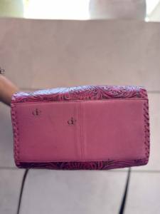 Sac à main Speedy en cuir sculpté à la main, style Gypsy Boho, fait main, couleur rose, élégant, multi-usages, vente en gros - Product Image 4