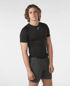 Padded <b>Compression</b> <b>Shirt</b> <b>Men</b> Youth Rib Chest Shoulder Protection Breathable 4-Way Stretch Custom Team Logo OEM Wholesale Factory - Product Image 3