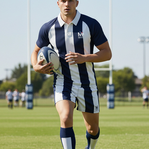 ชุดยูนิฟอร์มรักบี้แบบซับลิเมชั่นประสิทธิภาพสูง แห้งเร็ว ระบายอากาศได้ดี ผลิตจากโพลีเอสเตอร์ สำหรับผู้ชาย ชุดเสื้อเจอร์ซีย์รักบี้ ขายตรงจากโรงงาน - Product Image 3