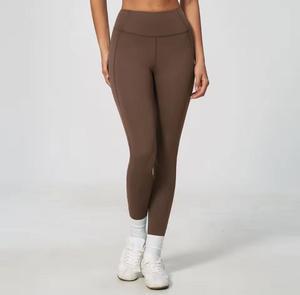 High Waist Full Length Solid Eco-Friendly <b>Seamless</b> <b>Leggings</b> Women's Spandex Knitted Stretch Breathable Soft Comfortable All - Product Image 2
