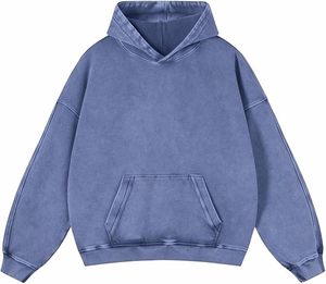 Custom Acid Wash Embroidered 100% Cotton Hoodie Personalized Oversize Unisex Pullover with Custom Logo Streetwear - Product Image 4