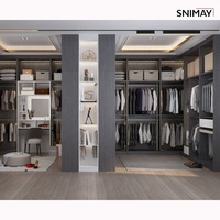 Armoire de luxe sur mesure en contreplaqué avec revêtement mélaminé pour la conception de maisons