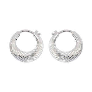 bohemian 925 sterling silver hoop <b>earrings</b> 16mm womens lightweight silver plated round hoops anniversary gift fine jewelry - Product Image 1
