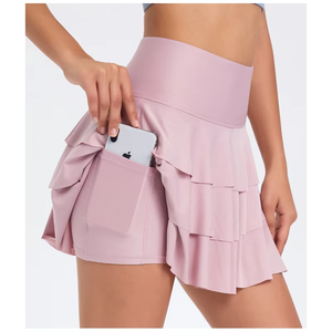 Custom Plus Size Women's Beach Tennis Layered <b>Skirt</b> Spandex/Polyester Material Silk Screen Printed Front Custom Team Name - Product Image 6