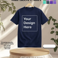 T-shirt personnalisé 100% coton respirant, tee-shirt imprimé à manches courtes, col rond, vêtements décontractés pour hommes, impression numérique, lavable