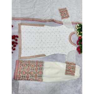 เสื้อสวยและพลาซโซพร้อม dupatta สำหรับงานปาร์ตี้ - Product Image 6