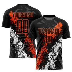 เสื้อฟุตบอลพิมพ์ซับลิเมชันเหลวสำหรับเล่นน้ำสีเทาแบบศิลปะงานตามสั่ง - Product Image 5