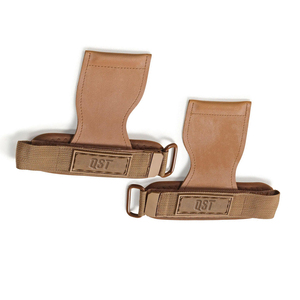 Hot Selling Unisex Cowhide Brown <b>Hand</b> Gripper Strength Training Lifting Grips Palm Guard Fitness Safety <b>Weight</b> Lifting <b>Hand</b> OEM - Product Image 4