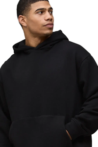 Ensemble de survêtement à capuche pour homme, couleur unie, 100% coton, coupe ample, sweat-shirt et pantalon long, respirant, vêtements décontractés, style automne - Product Image 6