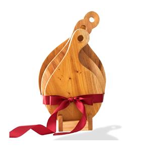 Planche à découper en bois avec support, en acajou massif, robuste et épaisse, pour la préparation des légumes et de la viande - Product Image 1