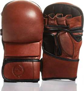 Guantes de Sparring de Cuero Genuino Personalizados para MMA, Guantes de Boxeo de Palma Abierta para Entrenamiento de Artes Marciales, Fabricante - Product Image 1