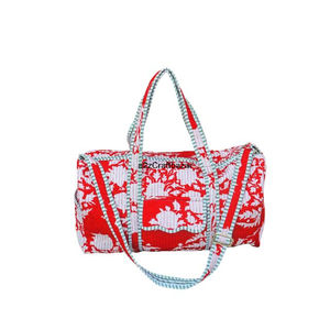 Sacs de voyage fourre-tout ouverts vintage en coton pur 100% matelassés et colorés faits à la main pour femmes voyageuses - Product Image 5