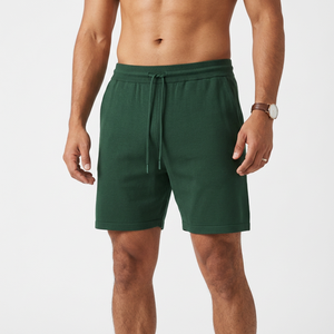 Men's Solid <b>Green</b> Drawstring Shorts Mid Waist Quick Dry Casual Knitted Polyester Short <b>Pants</b> - Product Image 6