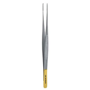 Pinces à tissus délicats en carbure de tungstène T/C, pointe de 1 mm, 1x2 dents, 5,5 pouces (14 cm), Micro Semken par Apto Enterprises - Product Image 1