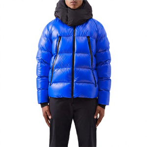 Chaqueta Bomber Roja para Hombre con Logotipo Frontal, Resistente al Viento, Rellena de Plumón, con Cierre, Informal, de Invierno, con Exterior de Poliéster, Estilo Urbano - Product Image 3