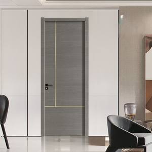 Puerta de Entrada de Diseño Americano de Alta Calidad para Apartamento, Puerta Interior Sólida de Madera MDF con Aislamiento Térmico y Acabado de Superficie - Product Image 5