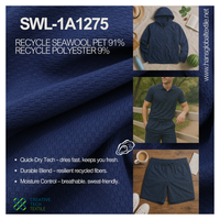 SWL-1A1275 Recyclage de la laine de mer PET/Recyclage de la poly=52/48 pour les polos