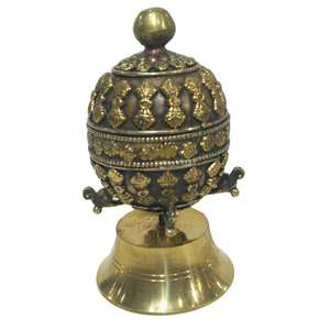 Juego de Dorjee de Latón con Rueda de Oración Global y Grabado Temático Budista - Product Image 2