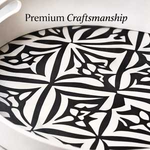Premium Handmade Bone Inlay Round Multipurpose Storage <b>Tray</b> for <b>Perfume</b> Bottles, Cosmetics, Candles, Keys & Contemporary Home - Product Image 6